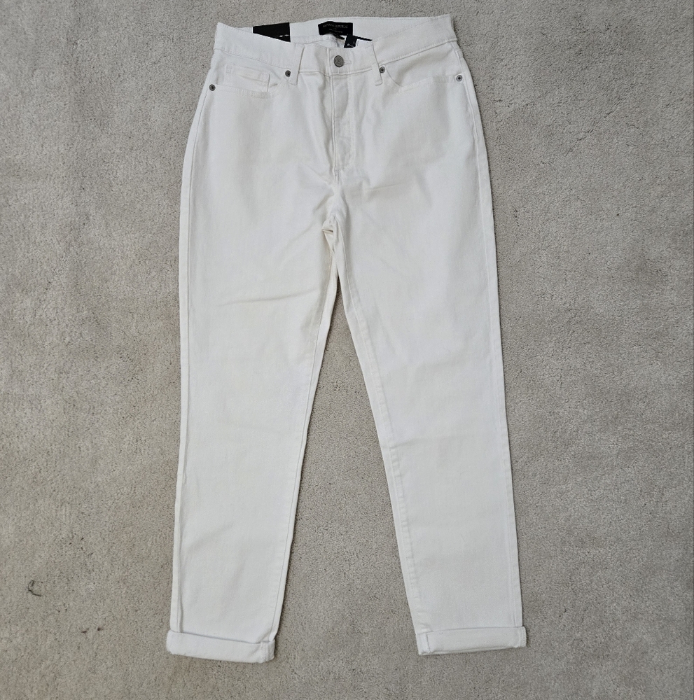 Banana Republic Jeans Pants Denim White Stretch Curvy Tall Womens 10 NWT
